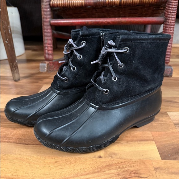 Sperry Top-Sider Saltwater Duck Boot in black womans size 7 - Picture 3 of 6